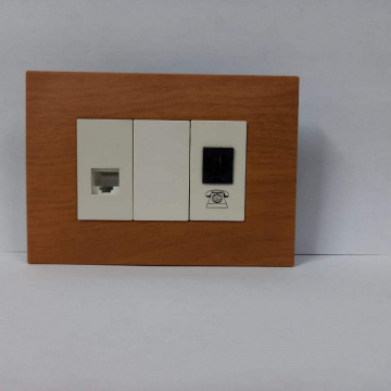 RJ45 + TELÉFONO BEIGE SILUM PLACA PINO.